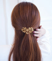 バレッタ レディース 女性 ヘアアクセサリー ラインストーン まとめ髪 髪留め ヘアアレンジ 髪飾り フラワー 花 ハート ヘアクリップ 幅広 かわいい おしゃれ キラキラ 上品 きれいめ お出かけ パーティ 結婚式 二次会 入学式 卒業式 プレゼント ギフト カラフル 紫 金色 青 灰