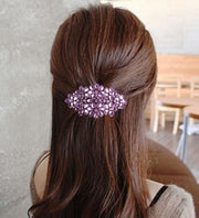 バレッタ レディース 女性 ヘアアクセサリー ラインストーン まとめ髪 髪留め ヘアアレンジ 髪飾り フラワー 花 ハート ヘアクリップ 幅広 かわいい おしゃれ キラキラ 上品 きれいめ お出かけ パーティ 結婚式 二次会 入学式 卒業式 プレゼント ギフト カラフル 紫 金色 青 灰