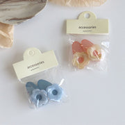 ヘアクリップ 2個セット キッズ レディース ヘアアクセサリー 髪留め ヘアアレンジ フラワー 花 小さめ かわいい おしゃれ