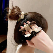 シュシュ ヘアゴム 髪ゴム レディース ヘアアクセサリー 髪飾り 髪留め フェイクパール リボン まとめ髪 ヘアアレンジ かわいい おしゃれ 上品
