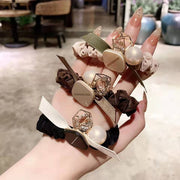 シュシュ ヘアゴム 髪ゴム レディース ヘアアクセサリー 髪飾り 髪留め フェイクパール リボン まとめ髪 ヘアアレンジ かわいい おしゃれ 上品