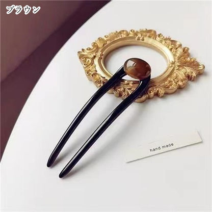 U字かんざし U字簪 Uコーム レディース 女性 ヘアアクセサリー 商品画像4