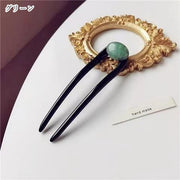U字かんざし U字簪 Uコーム レディース 女性 ヘアアクセサリー ファッション雑貨 U字型 U型 ストーン風 水晶風 ブラウン パープル ピンク ブラック フェミニン シンプル エレガント フォーマル 可愛い キュート おしゃれ 和装 和服 着物 盛装