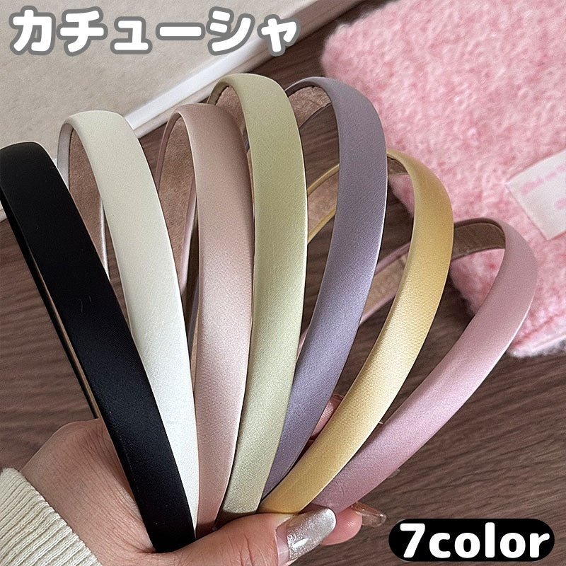 カチューシャ ヘアアクセサリー レディース 女性 サテン調 布張り 商品画像