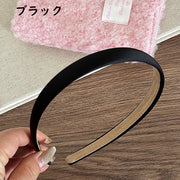 カチューシャ ヘアアクセサリー レディース 女性 サテン調 布張り 単色 シンプル ヘアバンド ヘアアレンジ おしゃれ かわいい 無地