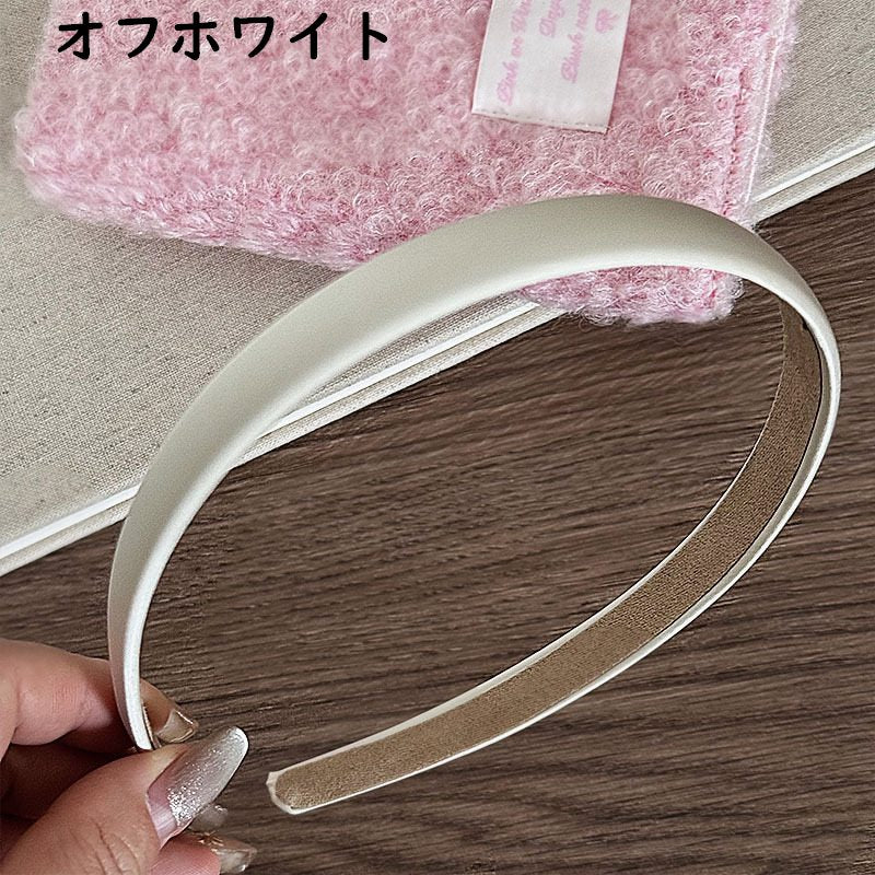 カチューシャ ヘアアクセサリー レディース 女性 サテン調 布張り 商品画像5