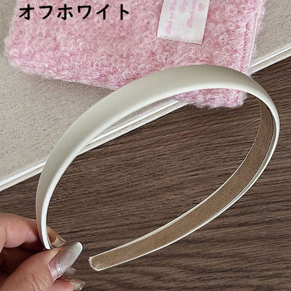 カチューシャ ヘアアクセサリー レディース 女性 サテン調 布張り 商品画像5