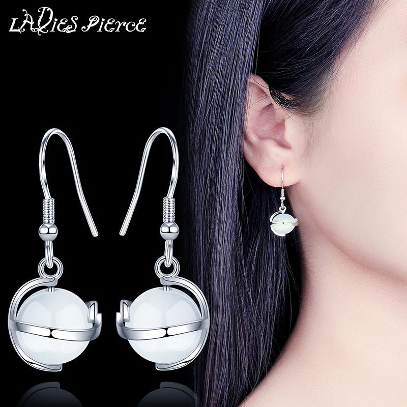 フックピアス レディース アクセサリー シルバーカラー カラーストーン風 ファッション小物 玉 ボール 半透明 揺れる 上品 きれいめ おしゃれ ギフト プレゼント