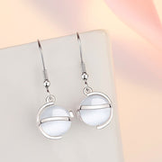 フックピアス レディース アクセサリー シルバーカラー カラーストーン風 ファッション小物 玉 ボール 半透明 揺れる 上品 きれいめ おしゃれ ギフト プレゼント