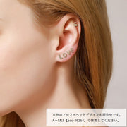ピアス スタッドピアス 両耳用 レディース 女性 アクセサリー 耳飾り ラインストーン アルファベット 英字 単色 シンプル かわいい 上品 きらきら キュート ガーリー 定番 おしゃれ プレゼント ギフト 記念日 フォーマル パーティ お出かけ 金色