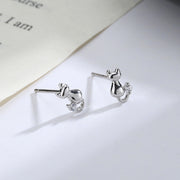 ピアス スタッドピアス レディース 女性 アクセサリー ネコ 猫 ラインストーン シンプル 上品 おしゃれ かわいい 普段使い お出かけ ギフト プレゼント 婦人用