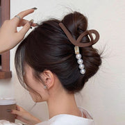 バンスクリップ ヘアクリップ 単品 1個 レディース 女性 婦人 フェイクパール ヘアアクセサリー 髪飾り 髪留め ヘアアレンジ まとめ髪 単色 シンプル 大人かわいい 上品 おしゃれ 普段使い