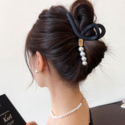 バンスクリップ ヘアクリップ 単品 1個 レディース 女性 婦人 フェイクパール ヘアアクセサリー 髪飾り 髪留め ヘアアレンジ まとめ髪 単色 シンプル 大人かわいい 上品 おしゃれ 普段使い