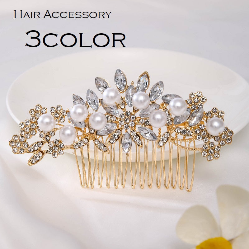 ヘアコーム 簪 かんざし コーム レディース 女性 ヘアアクセサリー 髪飾り くし型 まとめ髪 髪留め フェイクパール ラ留袖 和服 七五三 卒業式 入学式 結婚式 母親 インストーン 華やか 大きめ フォーマル フラワー リーフ かわいい きれいめ 上品 パーティ お呼ばれ 結婚式 銀色 金色 白
