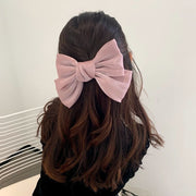バレッタ ヘアクリップ レディース 女性 ヘアアクセサリー 髪留め 髪飾り ヘアアレンジ 大きめ リボン 無地 シンプル 単色 可愛い お洒落 上品 お出かけ 普段使い 婦人 ファッション小物
