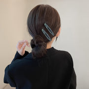 ヘアピン パッチン留め 同色4個セット レディース ヘアアクセサリー 女性用 ラインストーン キラキラ 髪飾り 髪留め ヘアアレンジ まとめ髪 おしゃれ かわいい カジュアル デイリー 普段使い