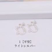 イヤリングパーツ アクセサリーパーツ イヤリング用金具 10個セット 丸 平 ネジ式 シルバーカラー ゴールドカラー ハンドメイド 手作り クラフト