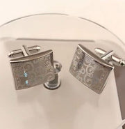 カフス カフリンクス メンズ レディース アクセサリー レクタングル 長方形 袖口 ボタン シャツ スーツ シルバーカラー 幾何学 ジオメ ファッション小物 四角