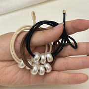 ヘアゴム リングゴム レディース 髪飾り 髪留め ヘアアクセサリー ヘアアレンジ まとめ髪 結び目 リボン 2連 2重 パール調