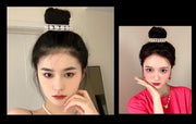 ヘアクリップ ヘアリング レディース 女性 ヘアアクセサリー ファッション雑貨 雫型 ドロップ型 コーム タッセル ラインストーン キラキラ ブラック かわいい キュート ガーリー 華やか おしゃれ