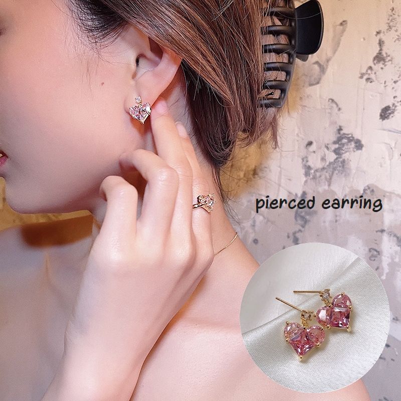 ピアス レディース 女性 アクセサリー スタッドピアス キャッチピアス ポストピアス ハート 揺れる かわいい おしゃれ プレゼント ギフト 贈り物 誕生日 記念日 デート 普段使い エレガント かわいい ゴールドカラー
