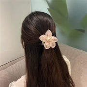 ヘアゴム スプリングゴム 髪ゴム レディース 女性 お花 フラワー フェイクパール ラメ チュール 上品 ヘアアクセサリー ファッション雑貨 髪留め ヘアアレンジ まとめ髪 かわいい 華やか 髪飾り 跡が付きにくい ピンク ブラック 黒 ベージュ キッズ 女の子 大人可愛い エレガント 存在感