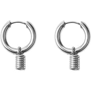 フープピアス 2個セット 両耳用 リングピアス アクセサリー メンズ 男性用 紳士用 ファッション小物 輪っか ボール バネ ワンポイント おしゃれ かっこいい プレゼント ギフト 誕生日 記念日 デイリー 普段使い 男女兼用 ユニセックス