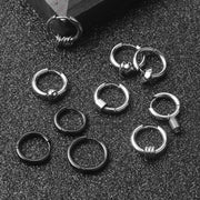 フープピアス 2個セット 両耳用 リングピアス アクセサリー メンズ 男性用 紳士用 ファッション小物 輪っか ボール バネ ワンポイント おしゃれ かっこいい プレゼント ギフト 誕生日 記念日 デイリー 普段使い 男女兼用 ユニセックス