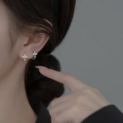 フープピアス リングピアス アクセサリー レディース メンズ 女性用 男性用 ユニセックス 輪っか サークル 十字架 クロス ラインストーン おしゃれ かわいい かっこいい プレゼント ギフト 誕生日 記念日 ファッション小物 男女兼用