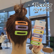 ヘアピン パッチン留め ヘアアクセサリー 大人用 子供用 無地 レザー調 髪飾り 髪留め カラバリ豊富 かわいい おしゃれ 綺麗 ギフト プレゼント ファッション小物 婦人用 女性用