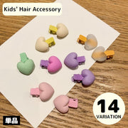 ヘアクリップ 前髪クリップ 子供 キッズ 女の子 ヘアアクセサリー 髪留め 髪飾り ミニ 小さめ ハート クマ かわいい 可愛い