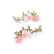 ピアス イヤーカフ レディース 女性 アクセサリー バラ 薔薇 花 フラワー おしゃれ 可愛い シルバーカラー ゴールドカラー