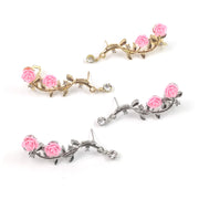 ピアス イヤーカフ レディース 女性 アクセサリー バラ 薔薇 花 フラワー おしゃれ 可愛い シルバーカラー ゴールドカラー