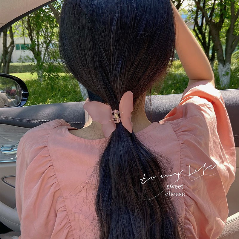 バンスクリップ 蝶モチーフ ヘアクリップ レディース ヘアアクセサリー 髪留め 商品画像2