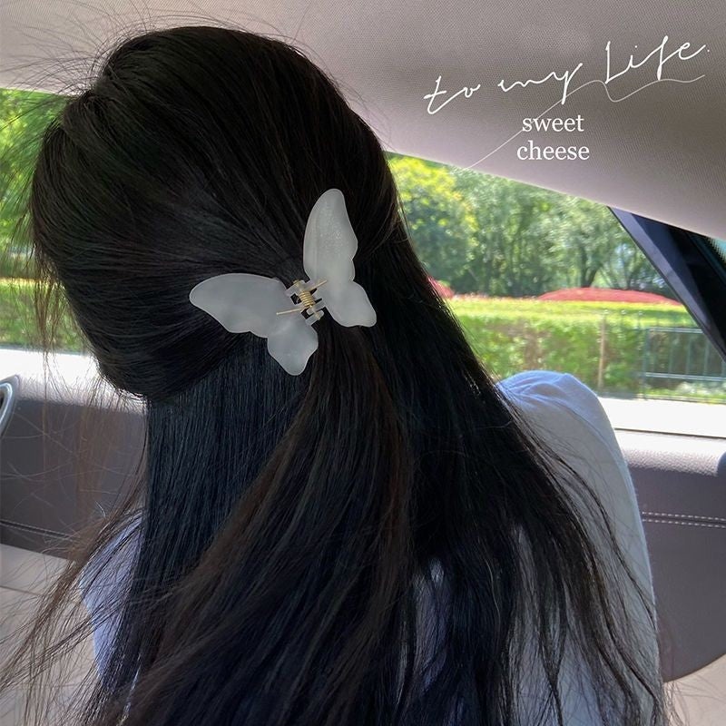 バンスクリップ 蝶モチーフ ヘアクリップ レディース ヘアアクセサリー 髪留め 商品画像3