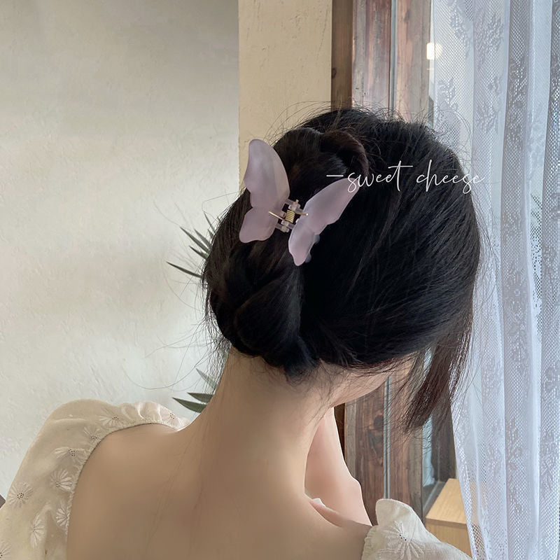 バンスクリップ 蝶モチーフ ヘアクリップ レディース ヘアアクセサリー 髪留め 商品画像4