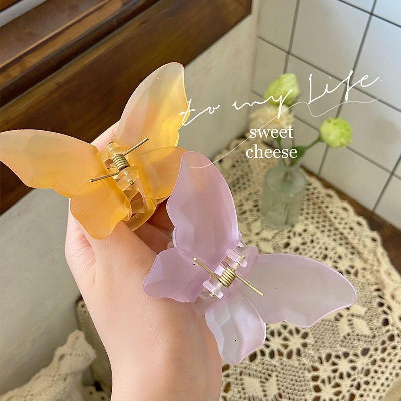 バンスクリップ 蝶モチーフ ヘアクリップ レディース ヘアアクセサリー 髪留め 商品画像5