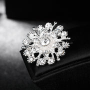 ブローチ ピンブローチ レディース 女性 アクセサリー 雪の結晶 ラインストーン キラキラ 華やか おしゃれ 大人可愛い お出かけ セレモニー フォーマル ギフト プレゼント 婦人用 ファッション小物
