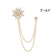 ブローチ スーツブローチ ラペルピン アクセサリー 男性用 メンズ スーツアクセサリー おしゃれ フォーマル 星型 オクタグラム 八角星 キラキラ パーティー 華やか