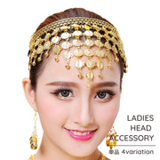 ヘッドアクセサリー ヘアアクセサリー ヘア小物 レディース 女性 婦人 髪飾り ベリーダンス 衣装小物 コイン 揺れる 三角 スクエア 華やか アラビアン ステージ衣装 ゴージャス 発表会 イベント 仮装 おしゃれ かわいい カチューシャ アクセサリー 金色 銀色