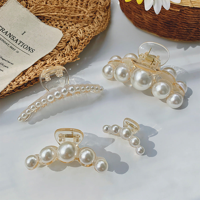 ヘアクリップ バンスクリップ ヘアアクセサリー レディース フェイクパール 上品 商品画像4