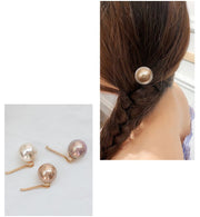 ポニーフック ヘアフック ヘアカフ レディース ヘアアクセサリー ヘアアレンジ 髪飾り まとめ髪 フェイクパール ボール 球体 シンプル 女性 婦人 可愛い おしゃれ ワンポイント 外出 お出掛け 普段使い デイリー