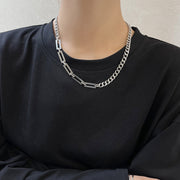 ネックレス レディース 女性用 アクセサリー チェーン 鎖 ごつめ 太め シルバーカラー アジャスター付き 調整可能 かっこいい おしゃれ プレゼント ギフト 贈り物 粗目 細目 カジュアル シンプル 首飾り ストリート ハード 銀色