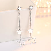 ピアス レディース 女性 アクセサリー ファッション雑貨 スタッドピアス ベネチアンチェーン 星 スター シルバーカラー シンプル かわいい キュート エレガント 揺れる スウィング プレゼント ギフト