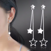 ピアス レディース 女性 アクセサリー ファッション雑貨 スタッドピアス ベネチアンチェーン 星 スター シルバーカラー シンプル かわいい キュート エレガント 揺れる スウィング プレゼント ギフト
