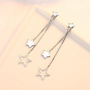 ピアス レディース 女性 アクセサリー ファッション雑貨 スタッドピアス ベネチアンチェーン 星 スター シルバーカラー シンプル かわいい キュート エレガント 揺れる スウィング プレゼント ギフト