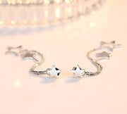 ピアス レディース 女性 アクセサリー ファッション雑貨 スタッドピアス ベネチアンチェーン 星 スター シルバーカラー シンプル かわいい キュート エレガント 揺れる スウィング プレゼント ギフト