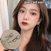 ピアス スタッドピアス レディース 女性 アクセサリー 揺れる チェーン ロング シルバーカラー シンプル カジュアル お洒落 可愛い ファッション小物 ギフト プレゼント