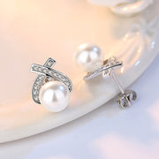 スタッドピアス レディース アクセサリー イミテーションパール ラインストーン 小ぶり かわいい おしゃれ プレゼント ギフト