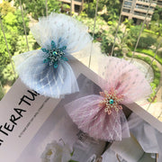 ヘアクリップ 髪留め キッズ 子供用 女の子 レディース ヘアアクセサリー リボン 雪の結晶 チュールレース メッシュ ラメ キラキラ 髪飾り ヘアアレンジ おしゃれ かわいい デイリー 普段使い 発表会 習い事 お出かけ